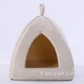 Pet Portable Cat Bed Cave Maison avec matelas